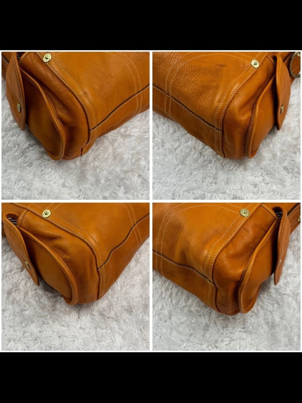Mulberry Cognac Leather Tote with Gold Hardware - Picture 6 of 11